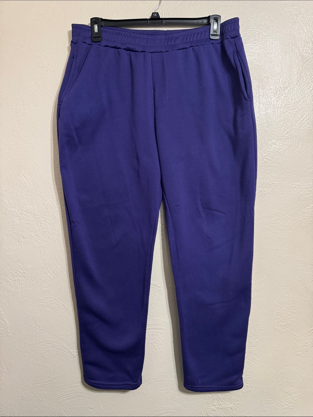 Men's Cozy Purple Jogger Pants - Elastic Waist
